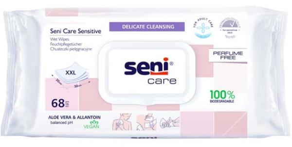 Seni Care Sensitive Feuchtpflegetücher, 68 Stück